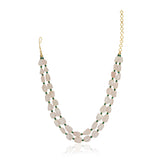 Dor Gold Plated Rose Quartz Double Strand Set