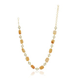 Dor Gold Plated Citrine Pearl Strand Set
