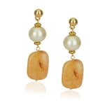 Dor Gold Plated Citrine Pearl Strand Set