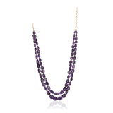 Dor Gold Plated Amethyst Double Strand Set