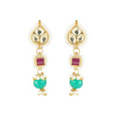 VILANDI KUNDAN RED GREEN CHOKER SET