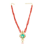 RATNA CORAL PENDANT SET