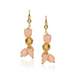 Dor Gold Plated Pink Coral Rose Bud Beads String Set