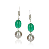 Dor Gold Plated  Green Onyx Pearl String Set