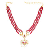 VILANDI RED KUNDAN CHAND CHOKER SET