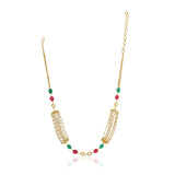 Dor Gold Plated Pearl & Ruby Jade String Set