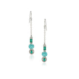 Silver Plated Panaash Zircon Turquose Earrings