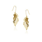 Gold Plated Panaash Peacock Fililgree Kundan Earrings