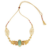 Samyukta Larimar Peacock Choker Set