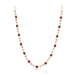Dor Gold Plated Ruby Jade Pearl String Set