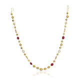 Dor Gold Plated Ruby Jade  String Set