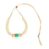 Samyukta Kundan Carved Green Onyx Choker Set