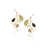 Gold Plated Panaash Kundan Fluorite Hoops