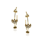 Gold Plated Panaash Kundan Hoop Earrings