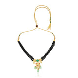 Grishma Gold Plated Kundan Fluorite Black Choker Set