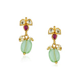 Grishma Gold Plated Kundan Fluorite Black Choker Set