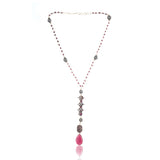 Silver Plated Celestial Victorian Tourmaline Necklace Set