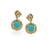 Gold Plated Neel Kundan Turquoise Heritage Necklace Set
