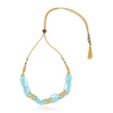 Grishma Gold Plated Kundan Blue Choker Set