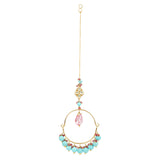 VILANDI TURQUOISE ROUND KUNDAN CHANDBALI