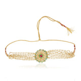 Grishma Gold Plated Kundan Pearl Choker Set