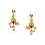Grishma Gold Plated Kundan Pearl Choker Set