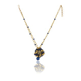 Gold Plated Neel Kundan Lapiz  Necklace Set