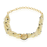 Grishma Gold Plated Kundan Pearl Choker Set