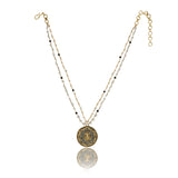 Gold Plated Ganesh Marcasite Necklace Set