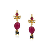 Grishma Gold Plated Kundan Blue Choker Set