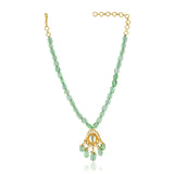 Grishma Gold Plated Kundan Fluorite Necklace Set