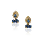 Gold Plated Neel Blue Zircon Necklace Set