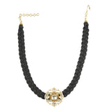 VILANDI ROUND BLACK KUNDAN NECKLACE