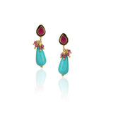 Gold Plated Neel Turquoise Kundan Choker Set