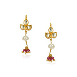 Grishma Gold Plated Kundan Chand Pearl  Choker Set