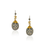 Sterling Silver 92.5 Ganapati Kundan Earrings