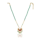 Gold Plated Neel Kundan Peacock Necklace Set