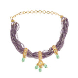 VILANDI PURPLE KUNDAN NECKLACE