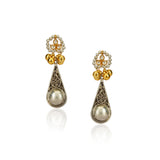 Sterling Silver 92.5 Filigree Kundan Earrings