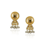 Sterling Silver 92.5  Disc Kundan Earrings