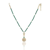 Gold Plated Neel Zircon Green Set