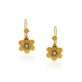 Sterling Silver 92.5 Flower Kundan Earrings
