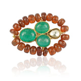 Gold Plated Green Onyx Ring