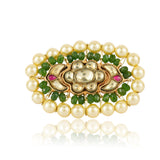 Gold Plated Kundan Ring