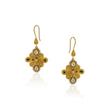 Sterling Silver 92.5 Floral Kundan Earrings