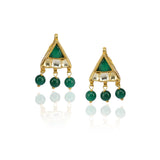 Gold Plated  Neel Kundan Green Onyx Choker Set