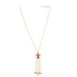 VILANDI PINK FISH KUNDAN NECKLACE