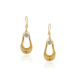 Sterling Silver 92.5  Kundan Long Earrings