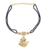VILANDI SQUARE BLUE KUNDAN CHOKER SET
