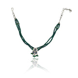 Silver Plated Neel Iolite Zircon Choker Set